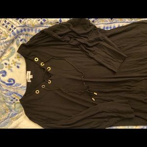 Calvin Klein black and gold detailed top